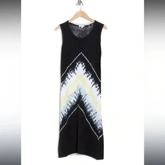 Kinross Dresses & Skirts - KINROSS LINEN TIE DYE PRINT DRESS IN ECLIPSE MULTI